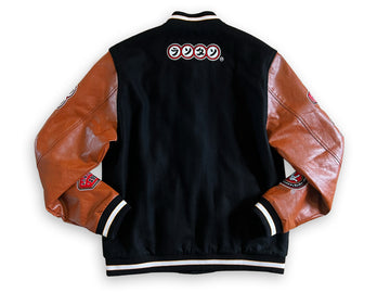'MADCITY LANTERNS' Leather Varsity jacket